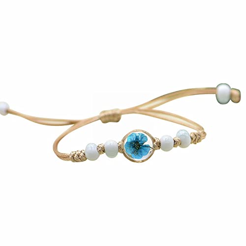 ZCCZJS Beliebtes handgefertigtes verstellbares geflochtenes Spitzenglas Perlen -Blütenarmband für Frauen Seilreihe Ohrringe ZCCZJS Beliebtes handgefertigtes verstellbares geflochtenes Spitzenglas Perlen -Blütenarmband für Frauen Seilreihe Ohrringe von ZCCZJS