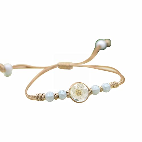 ZCCZJS Beliebtes handgefertigtes verstellbares geflochtenes Spitzenglas Perlen -Blütenarmband für Frauen Seilreihe Ohrringe ZCCZJS Beliebtes handgefertigtes verstellbares geflochtenes Spitzenglas Perlen -Blütenarmband für Frauen Seilreihe Ohrringe von ZCCZJS