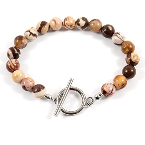 ZCCZJS Bysonglezai Armband Herren Armbänder Frauen Neues Armband Männer Mode Verschlüsse 8mm Perlenarmband für Männer von ZCCZJS