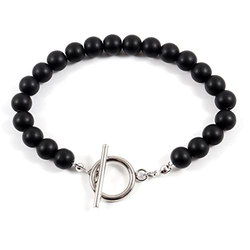 ZCCZJS Bysonglezai Armband Herren Armbänder Frauen Neues Armband Männer Mode Verschlüsse 8mm Perlenarmband für Männer von ZCCZJS