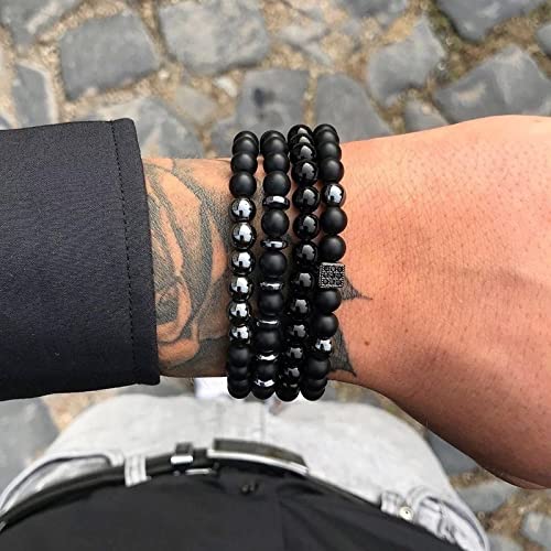 ZCCZJS Bysonglezai Armband Herrenarmbänder Frauen Klassische Kronherren Armband Set handgefertigtes kubisches Zirkonia Steinperlenarmband für Männer von ZCCZJS