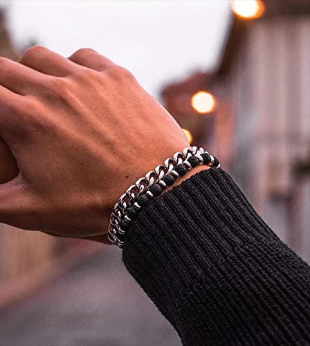 ZCCZJS Bysonglezai Armband Herrenarmbänder Frauen Klassische Kronherren Armband Set handgefertigtes kubisches Zirkonia Steinperlenarmband für Männer von ZCCZJS