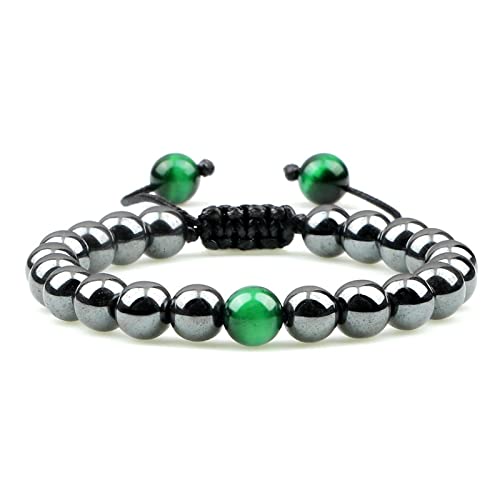 ZCCZJS Bysonglezai Armband Herrenarmbänder Frauen natürliche Tiger Augenstein Armbänder Männer 8mm geflochtenes Armband Handgefertigt von ZCCZJS