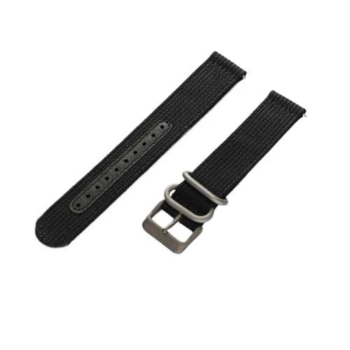 ZCCZJS Canvas-Uhrenbänder mit Titanschloss wasserdichtes Armband Nylon Leder Uhren-Titanschnallen für Männer (T2566M-STRAP-A) von ZCCZJS