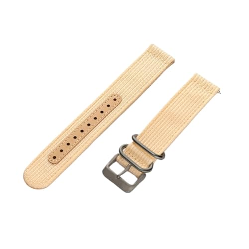 ZCCZJS Canvas-Uhrenbänder mit Titanschloss wasserdichtes Armband Nylon Leder Uhren-Titanschnallen für Männer (T2566M-STRAP-A) von ZCCZJS