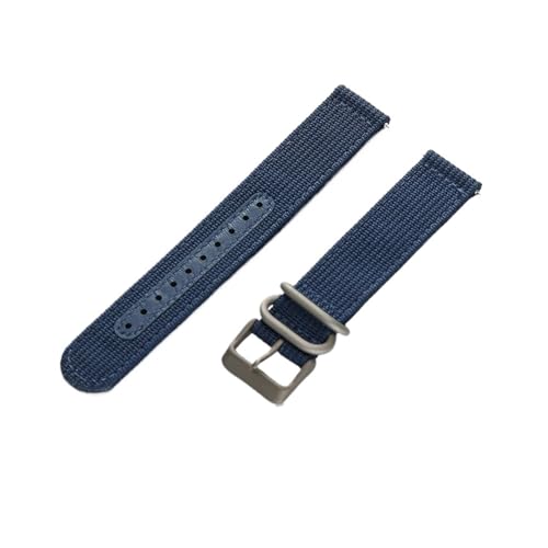 ZCCZJS Canvas-Uhrenbänder mit Titanschloss wasserdichtes Armband Nylon Leder Uhren-Titanschnallen für Männer (T2566M-STRAP-A) von ZCCZJS