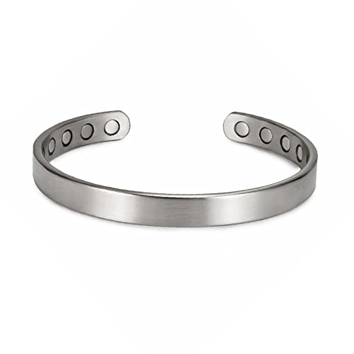 ZCCZJS Charm Armband Anti-Allergie wasserdichte minimalistische Schmuck Schwarz Titan Magnetisches Armband für Männer Frauen Heilung Energie mattes Manschettenarmbänder Geschenk Geschenk (Farbe: von ZCCZJS