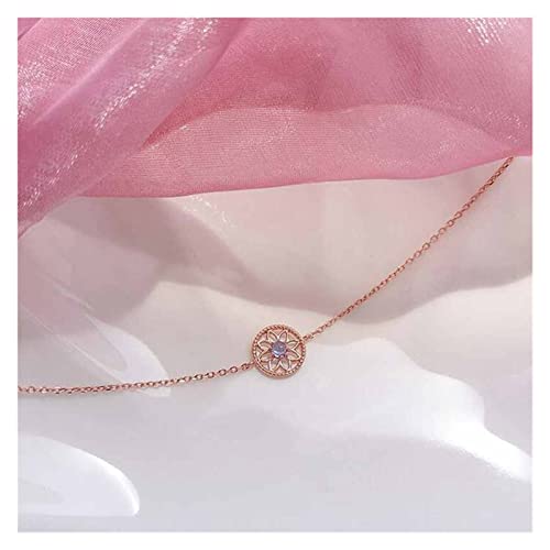 ZCCZJS Charm Armband Elegante Sonnenblume Kristall Rose Frauen Armband dünne Kettenglieder Bänder Damen Mode Schmuck Geschenke von ZCCZJS