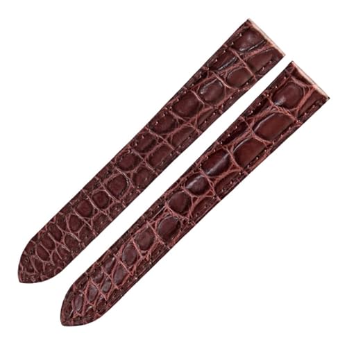 ZCCZJS Crocodile Leder Uhrengurt kompatibel mit London Solo Leder Watchband Frauen 16 mm 18 mm 20 mm (braun, 23mm_rosegold Schnalle) von ZCCZJS