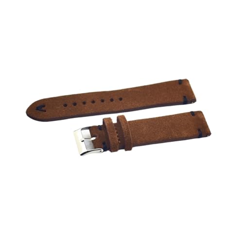 ZCCZJS Echtes Wildleder -Leder -Vintage -Uhren -Gurte handgefertigt von ZCCZJS