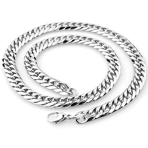 ZCCZJS Edelstahl Halskette Schmuck für Männer, Valentinstag Halskette Bordstein Bordkette Hummer-Klauen-Halskette Kettenschmuck ZCCZJS Edelstahl Halskette Schmuck für Männer, Valentinstag Halskette Bordstein Bordkette Hummer-Klauen-Halskette Kettenschmuck von ZCCZJS