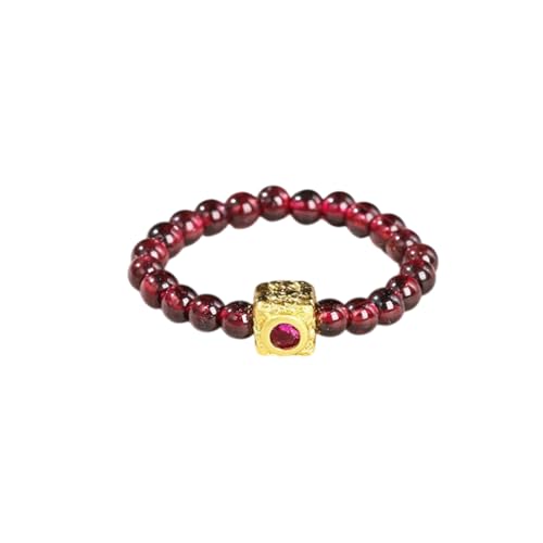 ZCCZJS Fengshui kristallringe für Frauen, Naturstein Stretch Ring anziehen glückliches wohlhabendes Glück, Edelsteinringe für Meditation Gleichgewicht Emotionen Freisetzung Stressschmuck Geschenke von ZCCZJS