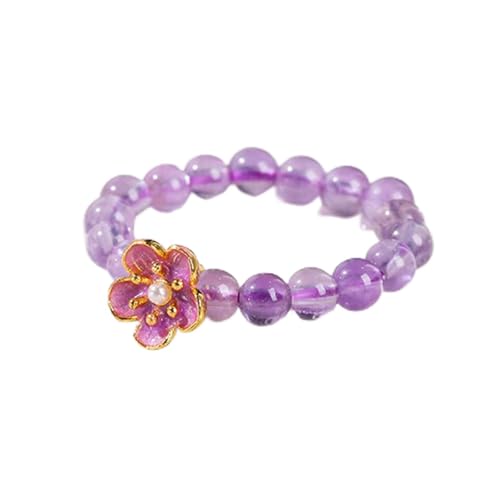 ZCCZJS Fengshui kristallringe für Frauen, Naturstein Stretch Ring anziehen glückliches wohlhabendes Glück, Edelsteinringe für Meditation Gleichgewicht Emotionen Freisetzung Stressschmuck Geschenke von ZCCZJS