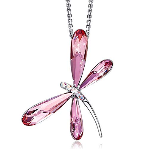 ZCCZJS Frauen Halskette Anhänger Dragonfly Lnsekt mit Kristallen aus Kettenkristall Luxus Halskette Schmuckgeschenk 3 ZCCZJS Frauen Halskette Anhänger Dragonfly Lnsekt mit Kristallen aus Kettenkristall Luxus Halskette Schmuckgeschenk 3 von ZCCZJS