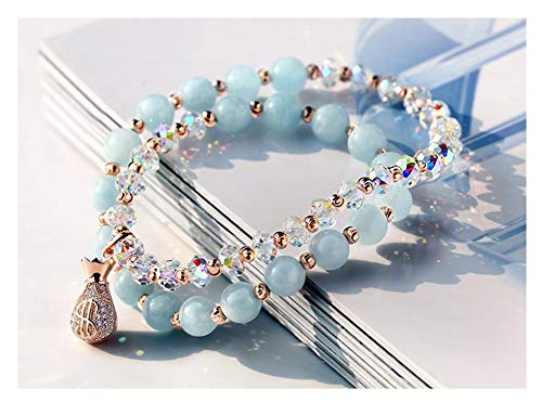 ZCCZJS Frauen doppelte Reihe kann erweitert werden, um goldene Geldbeutel Liebesarmband Schmuck mit 14K goldenem glänzendem Armband Freundin Freundes Geburtstag Geschenk zu von ZCCZJS