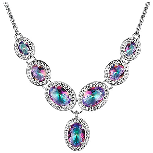 ZCCZJS Gemstones Halskette für Frauen 5 Farben Auswahl 925 Schmuck Bankett Lady Aquamarine Ruby Made in China ZCCZJS Gemstones Halskette für Frauen 5 Farben Auswahl 925 Schmuck Bankett Lady Aquamarine Ruby Made in China von ZCCZJS