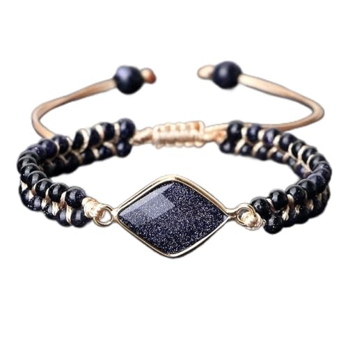 ZCCZJS Glänzende blaue Sandstein -Wrap -Armband Einstellbare Größe 4mm Naatural Steinperlen Armbänder geflochtene Armreifen Frauen Schmuck Geschenke ZCCZJS Glänzende blaue Sandstein -Wrap -Armband Einstellbare Größe 4mm Naatural Steinperlen Armbänder geflochtene Armreifen Frauen Schmuck Geschenke von ZCCZJS