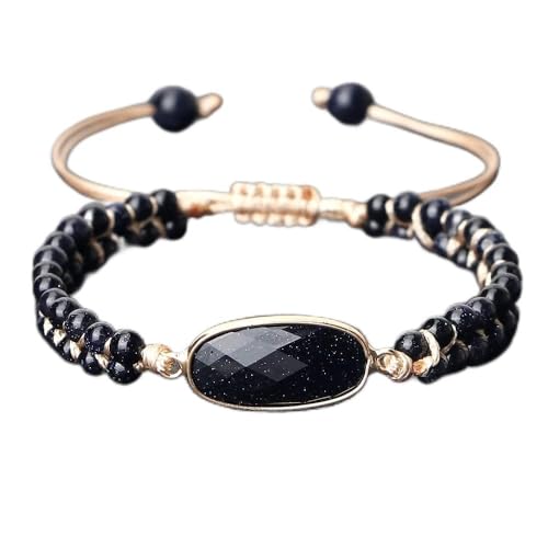 ZCCZJS Glänzende blaue Sandstein -Wrap -Armband Einstellbare Größe 4mm Naatural Steinperlen Armbänder geflochtene Armreifen Frauen Schmuck Geschenke ZCCZJS Glänzende blaue Sandstein -Wrap -Armband Einstellbare Größe 4mm Naatural Steinperlen Armbänder geflochtene Armreifen Frauen Schmuck Geschenke von ZCCZJS