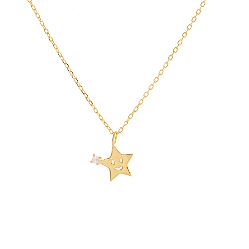 ZCCZJS Halsketten, 925 Version Einfacher Cartoon Cnecklace Frauen süße Geburtstagsfeier Juwely Geschenk von ZCCZJS