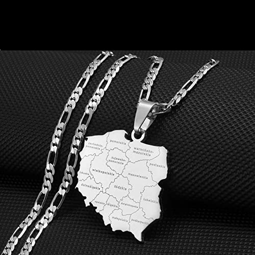 ZCCZJS Herren Polska Map Schmuck für Wome-Polska Map Halskette Städte Name Anhänger Halsketten Karten von Polen Figaro-Ketten Schmuck für Theke Womens Statement Juwely UI ZCCZJS Herren Polska Map Schmuck für Wome-Polska Map Halskette Städte Name Anhänger Halsketten Karten von Polen Figaro-Ketten Schmuck für Theke Womens Statement Juwely UI von ZCCZJS