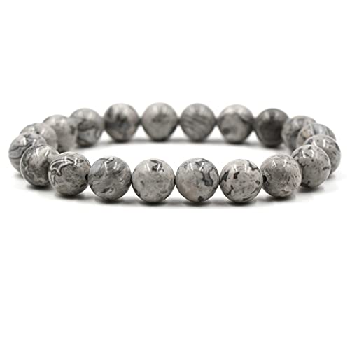 ZCCZJS Herrenarmbandperlen, 10 -mm -Steinarmband -Stretchperlenarmbänder für Frauen 19 cm von ZCCZJS