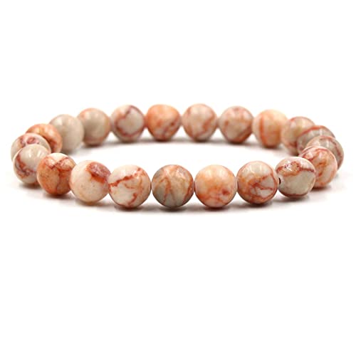 ZCCZJS Herrenarmbandperlen, 10 -mm -Steinarmband -Stretchperlenarmbänder für Frauen 19 cm von ZCCZJS