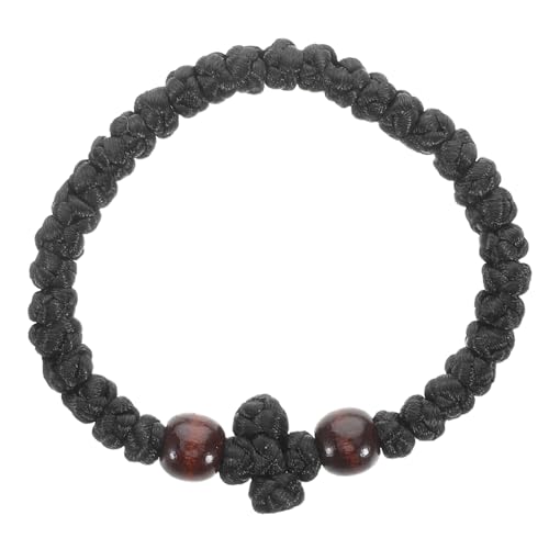 ZCCZJS Holzgebet Perlen handgefertigtes gewebtes Armband für Männer und Frauen Perlen Religiöse Schmuck Handschnur von ZCCZJS