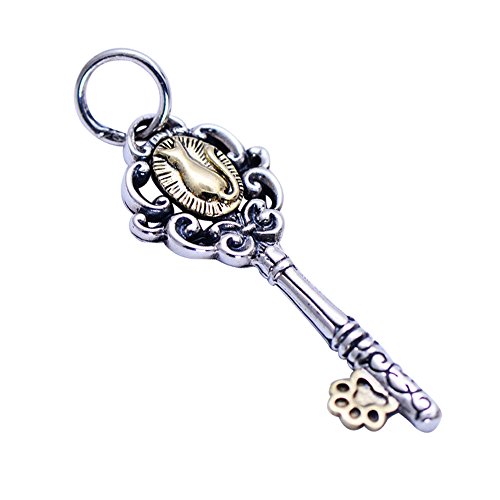 ZCCZJS Kleine Zwei -Ton -925 -Sterling -Silber -Schlüsselformhänger mit Katze für Frauen Männer von ZCCZJS
