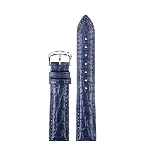 ZCCZJS Kompatibel mit Männern und Frauen Leder Uhrengurt Key Must London Solo Crocodile Watch Band 16 18 mm 19mm Armband (Schwarzgold, 17mm) von ZCCZJS