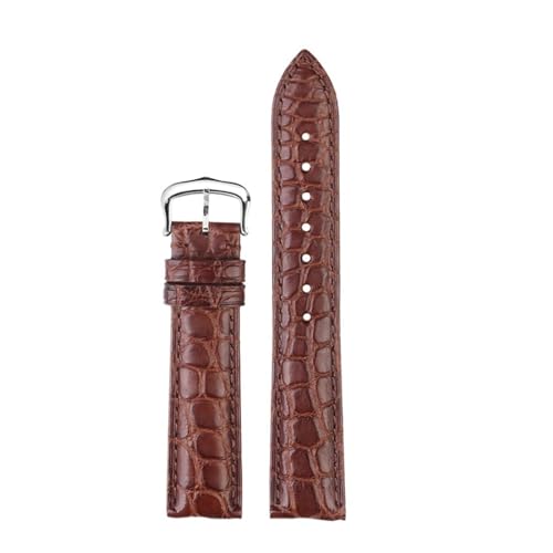 ZCCZJS Kompatibel mit Männern und Frauen Leder Uhrengurt Key Must London Solo Crocodile Watch Band 16 18 mm 19mm Armband (Schwarzgold, 17mm) von ZCCZJS