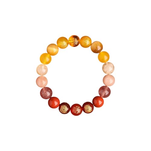 ZCCZJS Kristallperlen Feng Shui Armbänder, fünf Elemente Gott der Vermögensarmbänder anziehen glückliche Reichen für Männer Frauen, natürliche Steine ​​Dehnen Armband für Meditationsangst Stressabbau von ZCCZJS