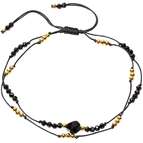 ZCCZJS Layered Spiritual Black Spinel/Obsidian Perlen im Kissenschutz facettiert Perlen Knöchelarmbänder für Frauen ausbalancieren handgefertigte Boho Surfer Fußschmuck ZCCZJS Layered Spiritual Black Spinel/Obsidian Perlen im Kissenschutz facettiert Perlen Knöchelarmbänder für Frauen ausbalancieren handgefertigte Boho Surfer Fußschmuck von ZCCZJS