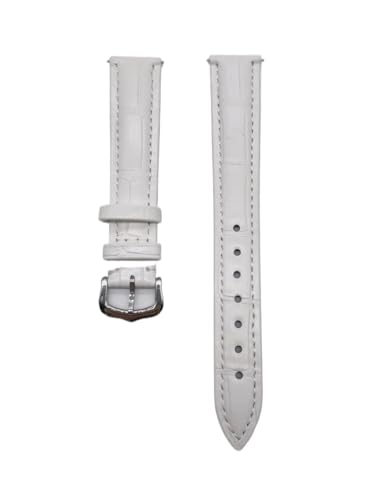 ZCCZJS Leder-Uhrengurt kompatibel mit Santos Solo Watchband Frauen 12 bis 20 mm Armband (grüne Silberschnalle, 21 mm) von ZCCZJS