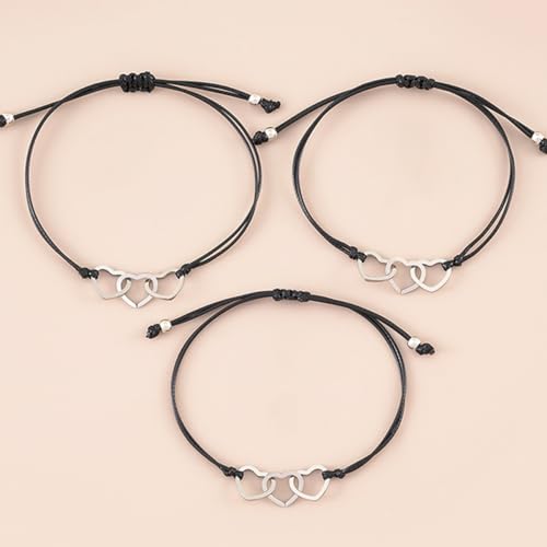 ZCCZJS Mädchen Accessoires 3pcs Freundschaftsarmband Set Bunte Freundschaft Armbänder Freund Schmuck Handgelenk Band Wachdraht Halskette ZCCZJS Mädchen Accessoires 3pcs Freundschaftsarmband Set Bunte Freundschaft Armbänder Freund Schmuck Handgelenk Band Wachdraht Halskette von ZCCZJS
