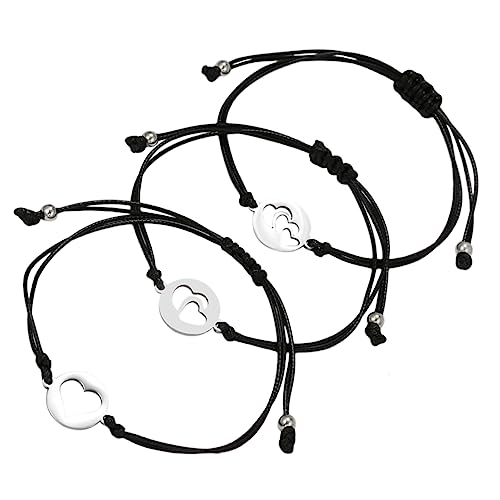 ZCCZJS Mädchen Accessoires Armreifen Armband für Frauen Mutter Tochter Schmuck Set Verstellbares Knoten String Armband Herzform Charm Halskette ZCCZJS Mädchen Accessoires Armreifen Armband für Frauen Mutter Tochter Schmuck Set Verstellbares Knoten String Armband Herzform Charm Halskette von ZCCZJS