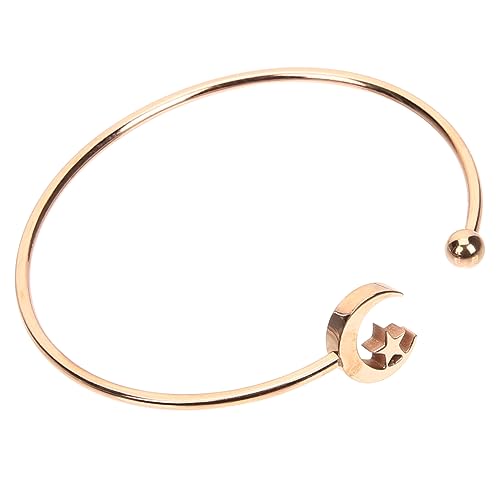 ZCCZJS Mädchen Accessoires elegant verstellbarer Sternmondgrang für Frauen langlebiges Stahlgelenk Armband Flexible Halskette ZCCZJS Mädchen Accessoires elegant verstellbarer Sternmondgrang für Frauen langlebiges Stahlgelenk Armband Flexible Halskette von ZCCZJS