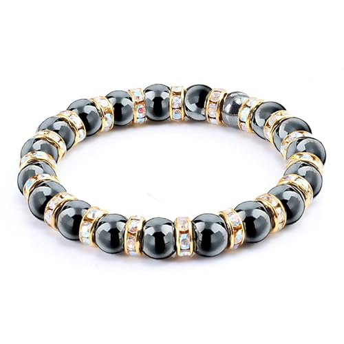 ZCCZJS Männer Frau Hämatitperlen Armband Perlen Schwarz Yoga Mantra Gebet Perlen Buddha Armband für Frauen und Männer von ZCCZJS