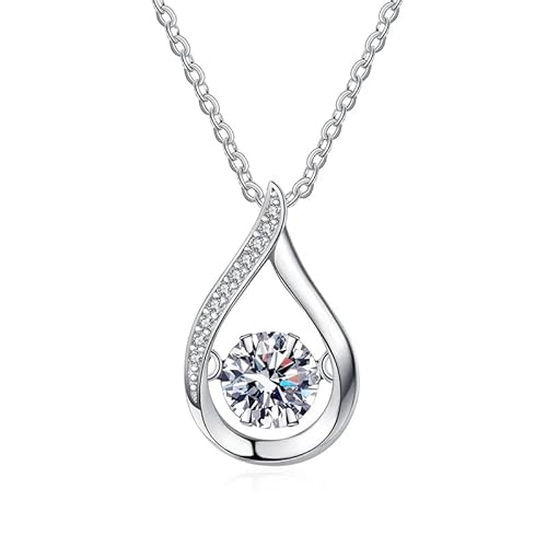 ZCCZJS Moissanit Halskette Anhänger für Frauen 1.0ct 6,5 mm 925 Silberschmuck Hochzeit funkeln ZCCZJS Moissanit Halskette Anhänger für Frauen 1.0ct 6,5 mm 925 Silberschmuck Hochzeit funkeln von ZCCZJS