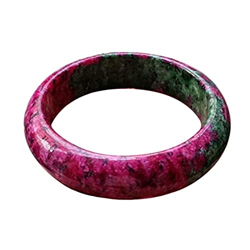 ZCCZJS Natürliche Pflaumenblume Jade Armreifen ethnisch Stil rotes grüne Jade -Armband für Frauen, natürliche Jade Eine Frachtpfirsichblüte Jade Armreif Armband Pflaumenblüten Jade Armbänder, 60mm von ZCCZJS