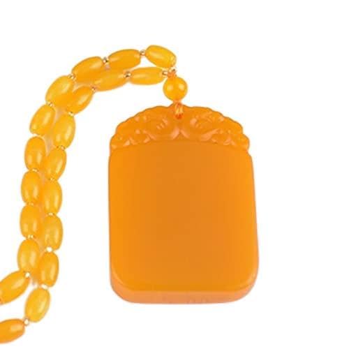 ZCCZJS Natural Green Hand geschnitztes Ping'an Marke Jade Anhänger Fashion Boutique Schmuck Männer und Frauen Ping'an Brand Halskette (Edelsteinfarbe: 6) von ZCCZJS