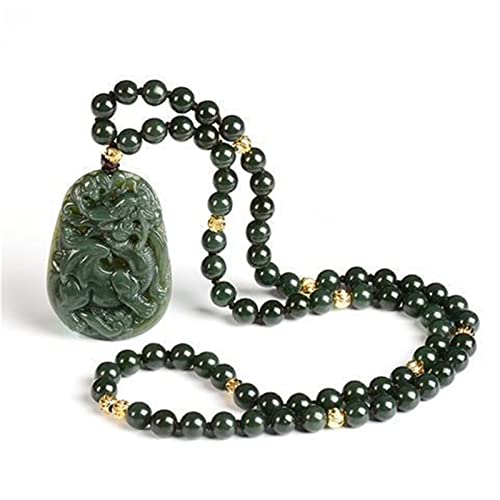 ZCCZJS Natural Jade Anhänger handgeschnitzte Jadeit -Anhänger feine Halskette Frauen mit Kettenmodeschmuck (Edelsteinfarbe: Gelb, Länge: Freie Größe) von ZCCZJS