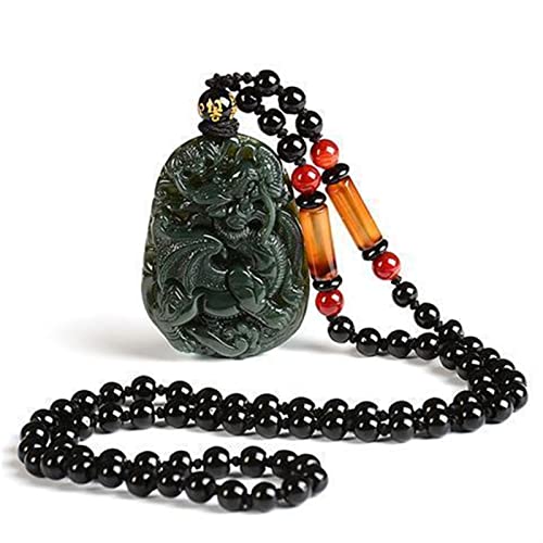 ZCCZJS Natural Jade Anhänger handgeschnitzte Jadeit -Anhänger feine Halskette Frauen mit Kettenmodeschmuck (Edelsteinfarbe: Gelb, Länge: Freie Größe) von ZCCZJS