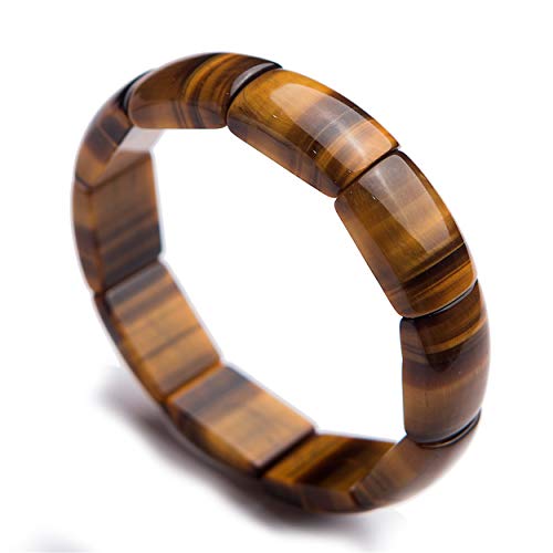 ZCCZJS Natural Yellow Tiger Eye Edelstein -Rechteck -Perle -Dehnung Herren Armband ZCCZJS Natural Yellow Tiger Eye Edelstein -Rechteck -Perle -Dehnung Herren Armband von ZCCZJS