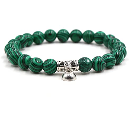 ZCCZJS Naturstein -Perlenarmbänder, 8 mm Steinarmband Damen -Stretcharm Schmuck 19cm von ZCCZJS