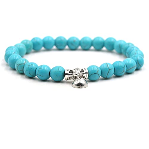 ZCCZJS Naturstein -Perlenarmbänder, 8 mm Steinarmband Damen -Stretcharm Schmuck 19cm von ZCCZJS