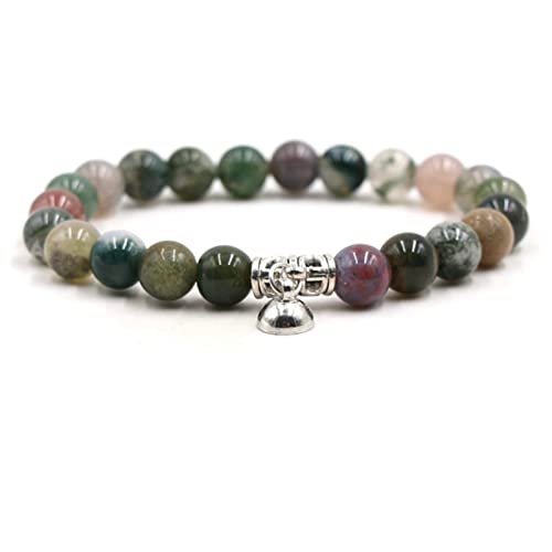 ZCCZJS Naturstein -Perlenarmbänder, 8 mm Steinarmband Damen -Stretcharm Schmuck 19cm von ZCCZJS