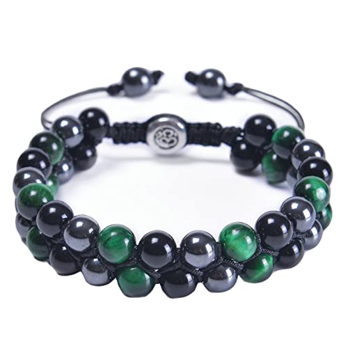 ZCCZJS Naturstein -Perlenarmbänder, 8 mm Steinarmband Damen -Stretcharm Schmuck 19cm von ZCCZJS