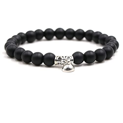 ZCCZJS Naturstein -Perlenarmbänder, 8 mm Steinarmband Damen -Stretcharm Schmuck 19cm von ZCCZJS