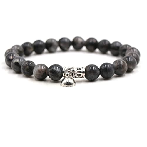 ZCCZJS Naturstein -Perlenarmbänder, 8 mm Steinarmband Damen -Stretcharm Schmuck 19cm von ZCCZJS