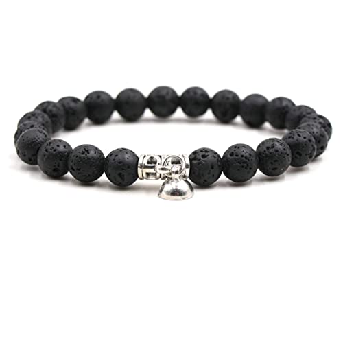 ZCCZJS Naturstein -Perlenarmbänder, 8 mm Steinarmband Damen -Stretcharm Schmuck 19cm von ZCCZJS